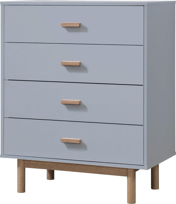 Melanie-Commode - 4-laden - Grijs Eikenlook