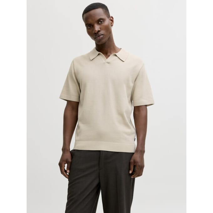 Jack & Jones Poloshirt Jprblamilano Spring Split Neck Ss S 12291030 Ancient Scroll Mannen Maat - L