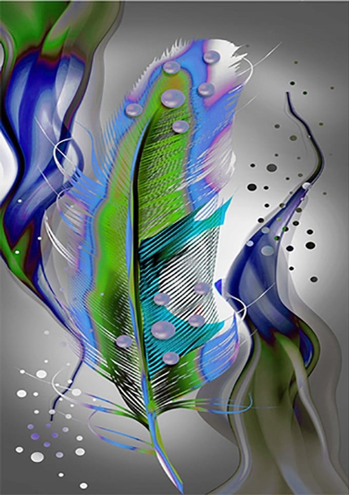 Diamond Painting - Natura Serie - 30x40 cm - Pióro Motief