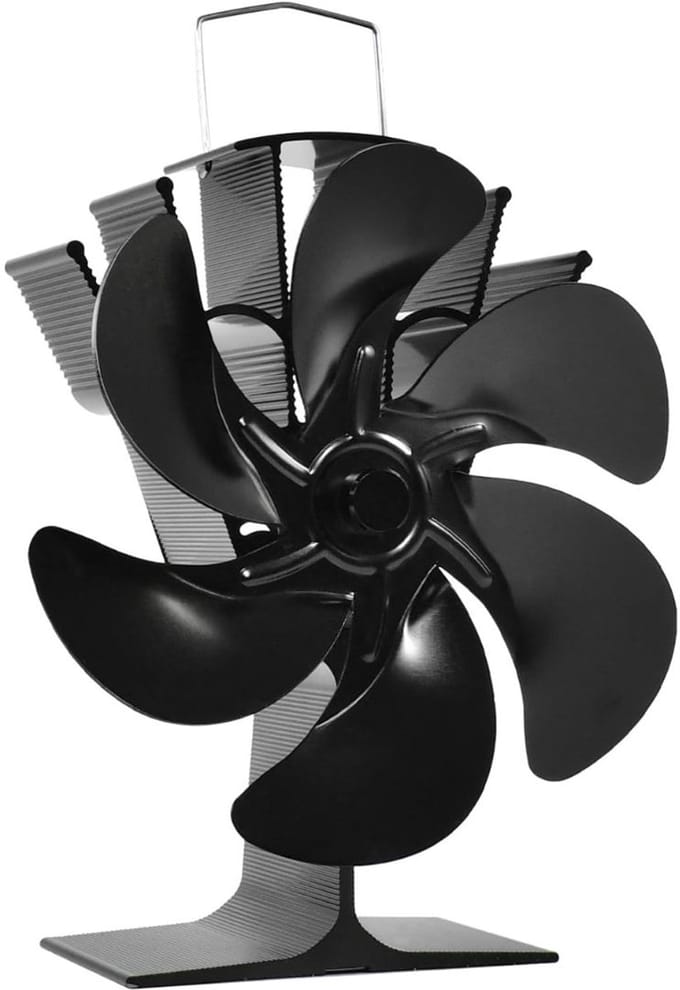 CRLYN® Houtkachel Ventilator - Kachelventilator - Haard - Zwart