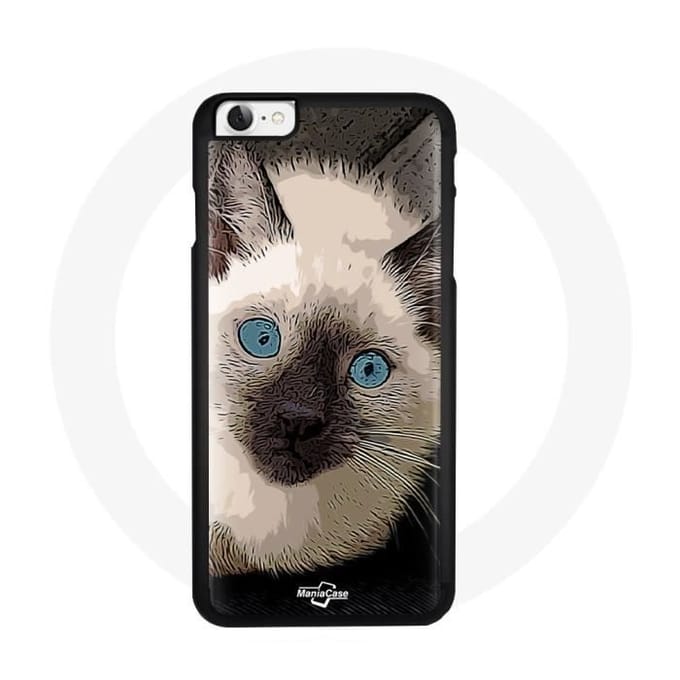 iPhone SE Hoesje Siamese Kat Blauwe Ogen