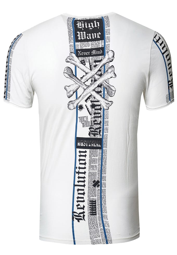 T-shirt met voor- en achterkant bedrukt