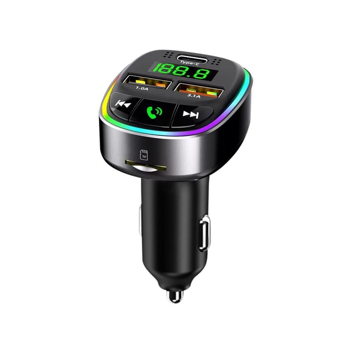 Draadloze Bluetooth handsfree carkit FM-zender MP3-speler Dubbele USB-oplader HM138