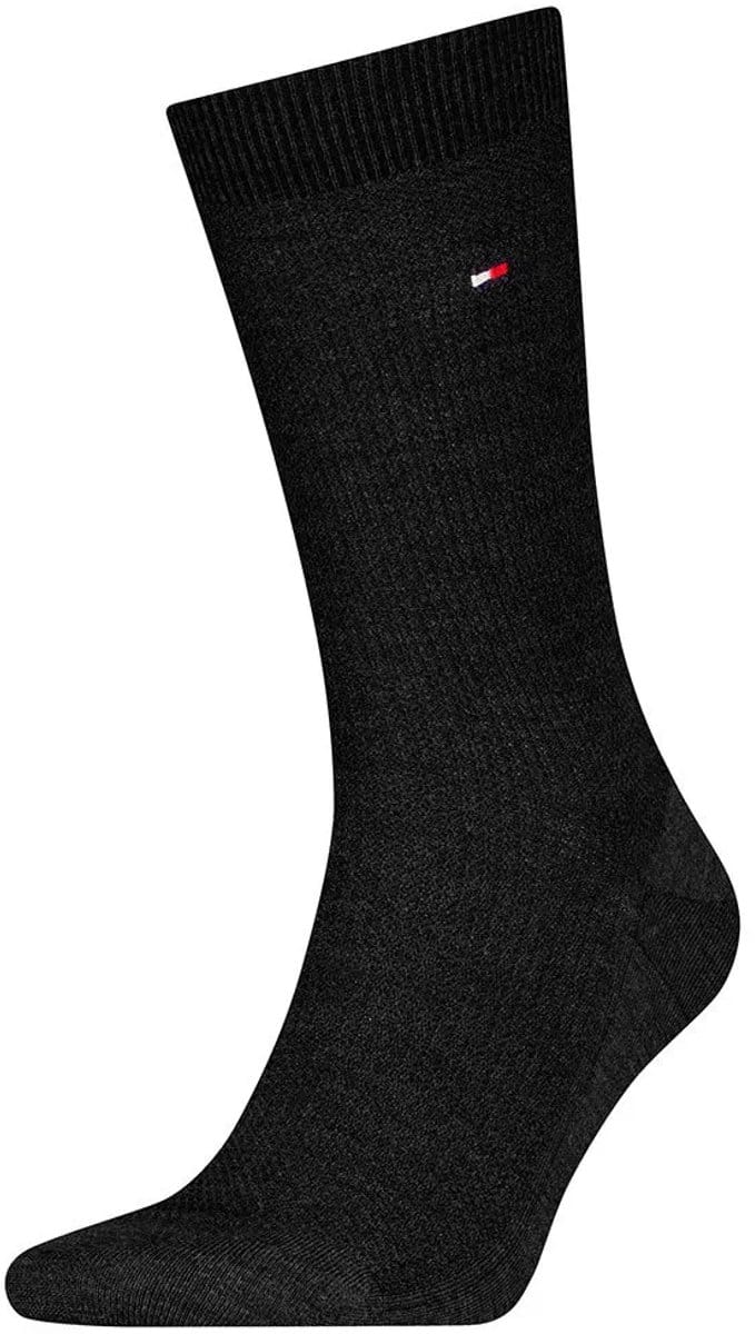 Tommy Hilfiger Herensokken Premium Basket Wool Dark Grey Melange