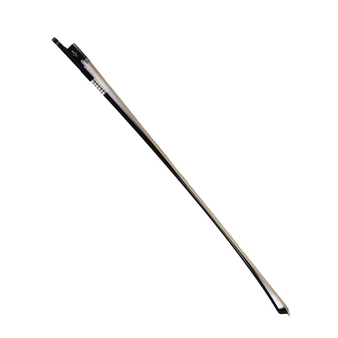 Archet de violon octogonal en fibre de carbone, en ébène pur, sculpté, couleur coquille brown