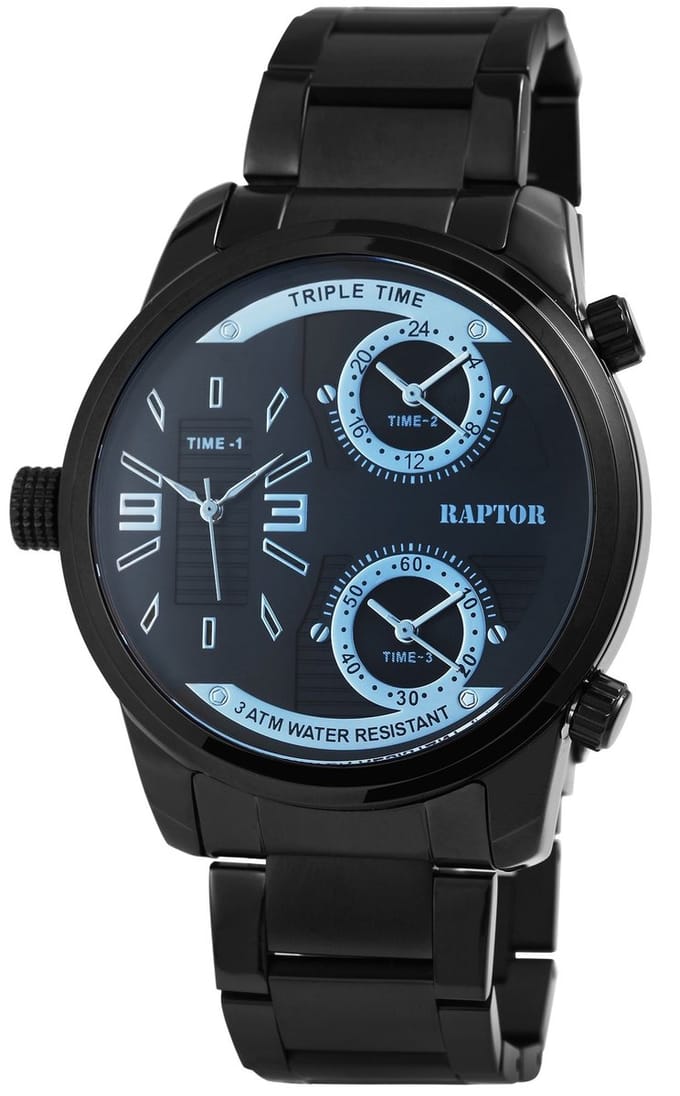 Raptor Herenhorloge Edelstahl Fox, 5 ATM
