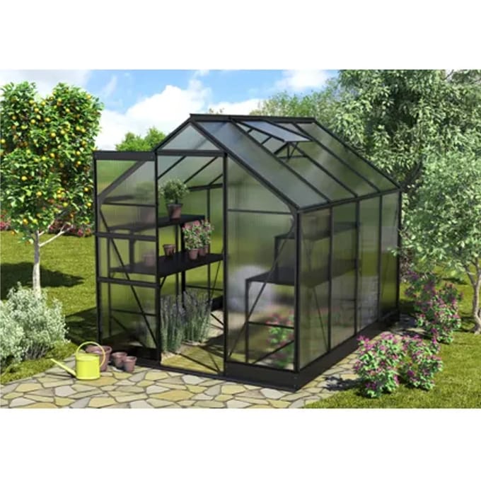 Vitavia Tuinkas Apollo 5000 - Polycarbonaat 4mm - Zwart - 195x261x207cm