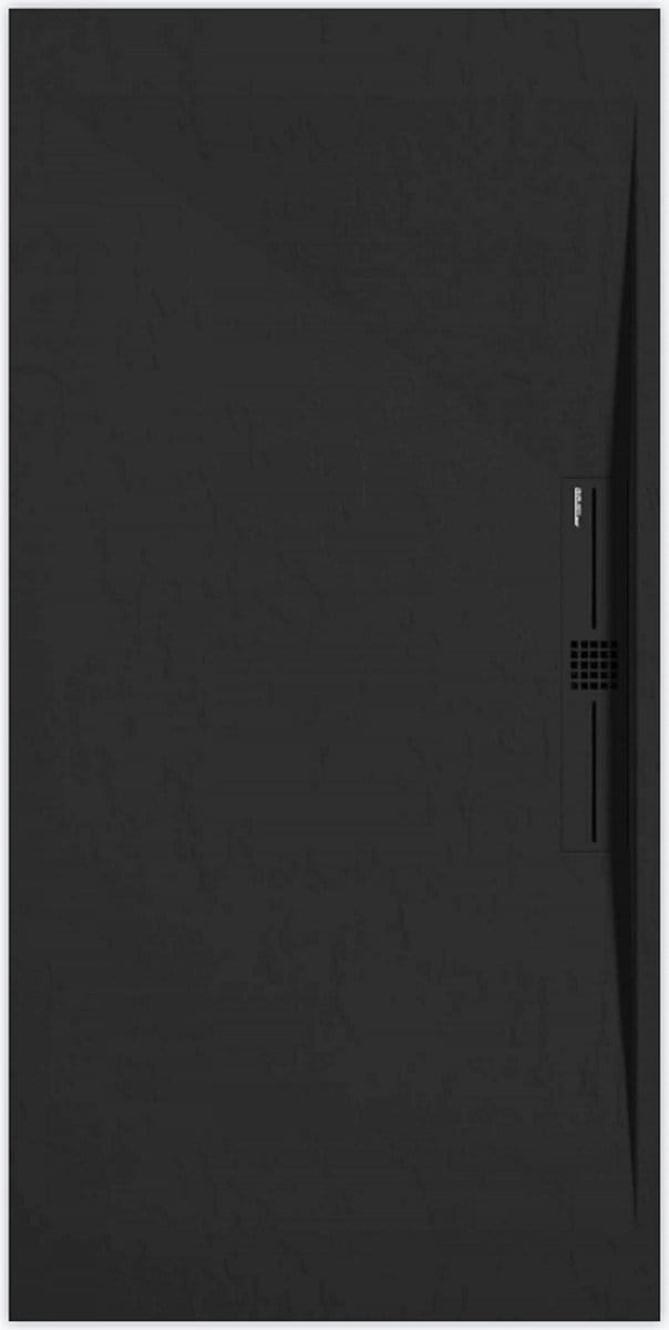 Sanifun douchebak Stone Side Black Slate 1000 x 800 P