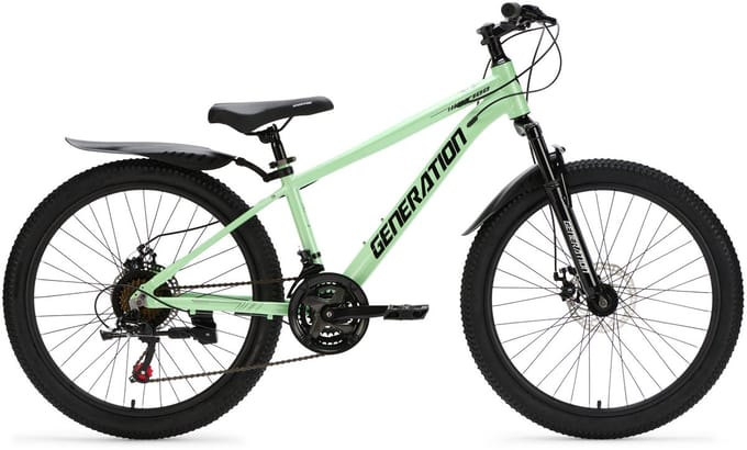Generation GT100 24 inch Mintgroen - Kinderfiets met Spatborden