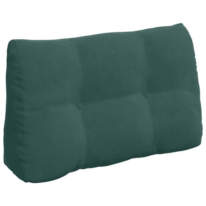vidaXL - Rugkussen - Donkergroen - 80 - x - 24 - x - 50 - cm - Fluweel