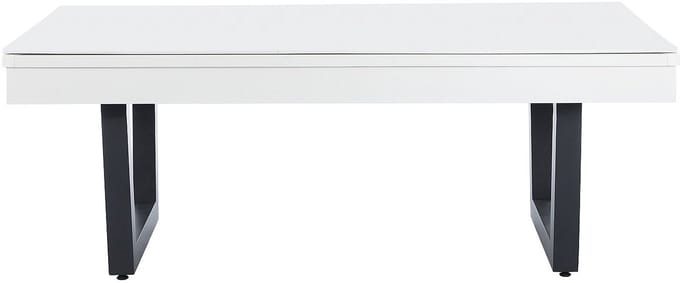 Vente-unique Zwevende wastafel in solid surface met zwart marmereffect - 120 x 45 x 8 cm - OKAPA