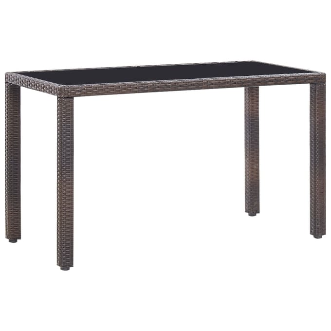 vidaXL - 5-delige - Tuinset - met - kussens - poly - rattan - bruin