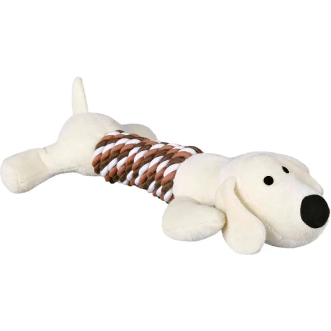 Dieren hondenspeelgoed met pluche touw Trixie