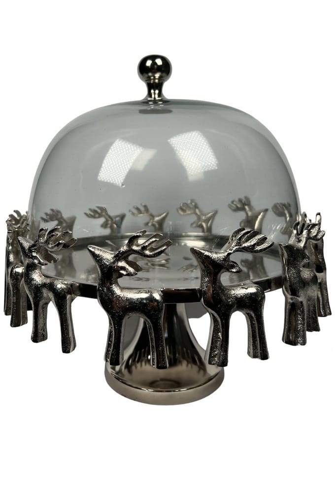 Metalen Decoratieve Schaal met Rendier - 32 cm
