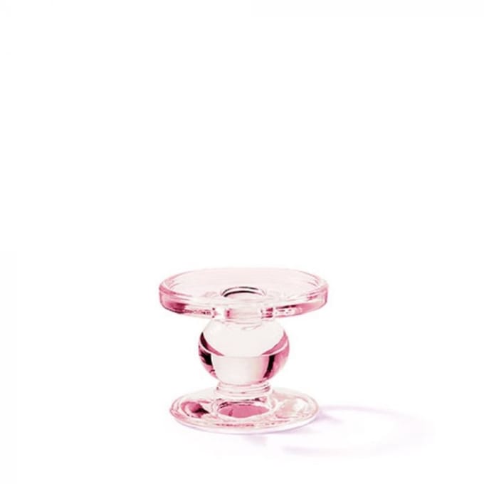Ambiente kandelaar glas Rose Ø9xh7cm