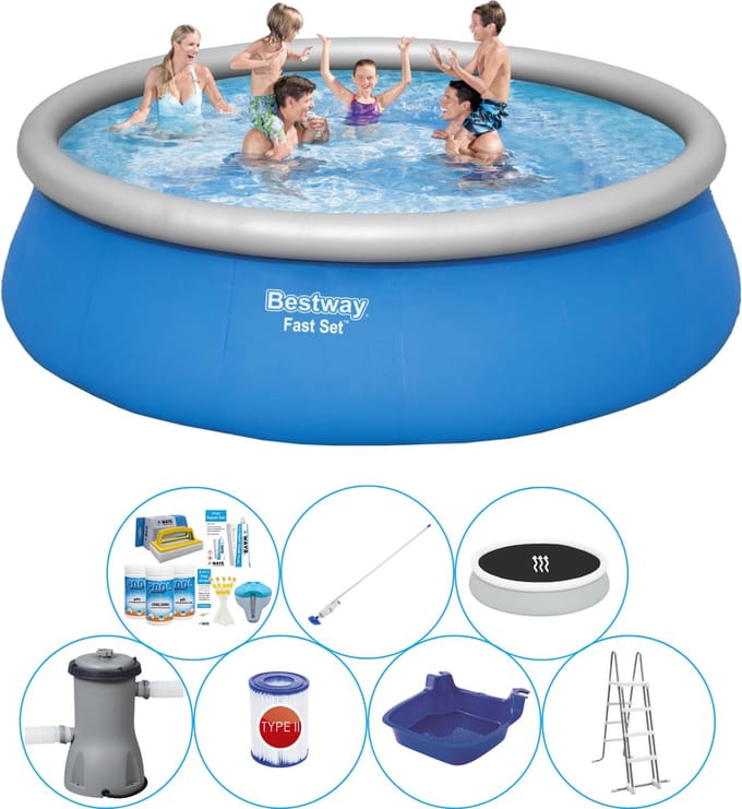 Fast Set Rond 457x122 cm - Deluxe Zwembad Deal