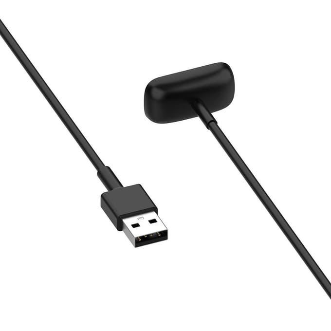 Câble de chargeur compatible pour Fitbit Charge 5 Remplacement Cordon de charge USB Accessoires black
