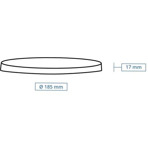 GGM Gastro (300 Stück) Karton-Membran-Deckel - Ø 185mm - Braun