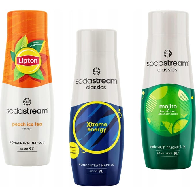 SodaStream - Drank Concentraten Set - Lipton Ice Tea Perzik - Energy Drink - Mojito