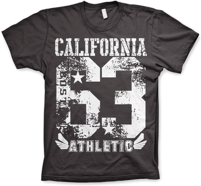 Hybris California 63 sport-T-shirt donkergrijs