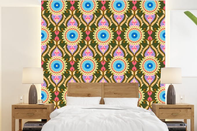 Behang - Fotobehang Design - Orient - Retro - Breedte 200 cm x hoogte 220 cm
