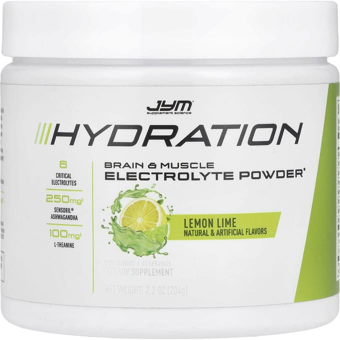 JYM Supplement Science, Hydratation, Poudre d'Électrolytes, Citron Vert, 7,2 oz (204g)