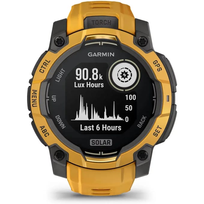 Garmin Instinct® 3 Solar – GPS Smartwatch – 45 mm – Zonne-energie – Sunburst/Geel – Limited Edition