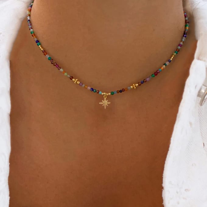 Choker - Korte ketting - Kraaltjes - Hangertje