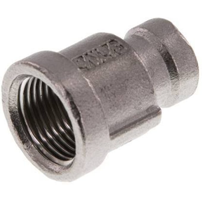 Rp 3/8'' x Rp 1/8'' RVS Ronde Sok 16 Bar [2 Stuks]