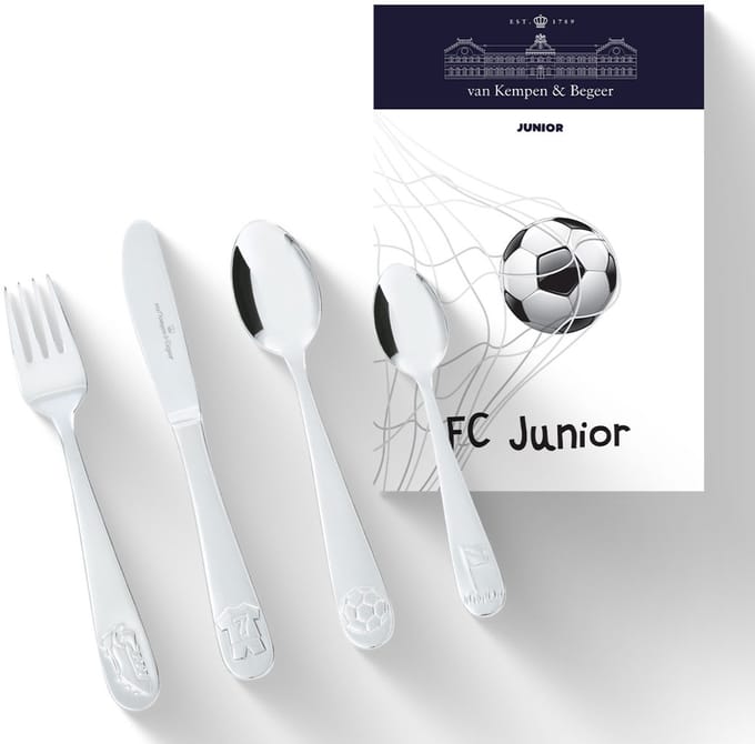 Lucardi Geschenkartikelen  - Kinderbestek FC Junior 4 delig