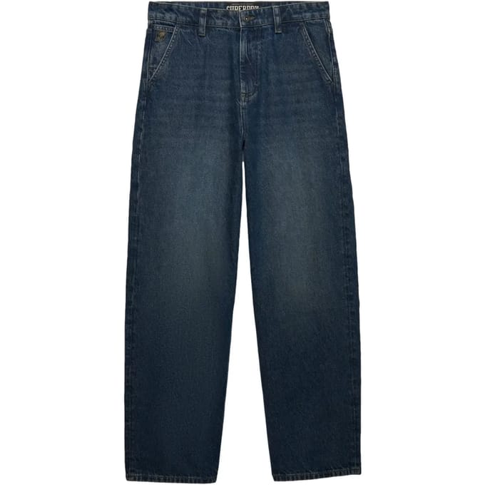Superdry Oversized Rigid Washed Spijkerbroek Blauw 34 / 30 Man