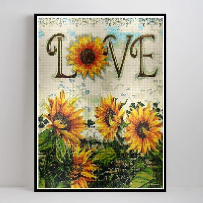 5d bricolage diamant broderie fleurs photos diamant peinture fleur diamant 20X30CM black