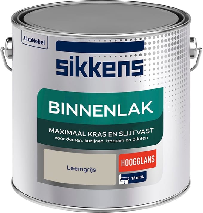 Sikkens - Binnenlak Hoogglans - Leemgrijs - Mengverf - 2,5 L