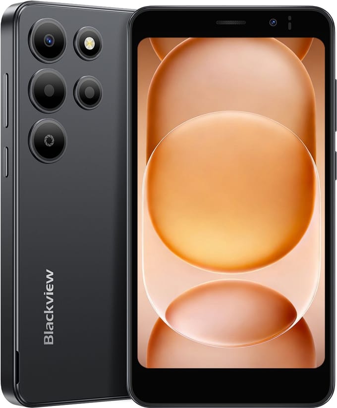 Blackview WAVE 2C Smartphone - 4G AI - DUAL SIM - 12GB RAM - 32GB ROM - Octa Core - Android 16 GO Telefoon - 5 inch - GPS - Zwart
