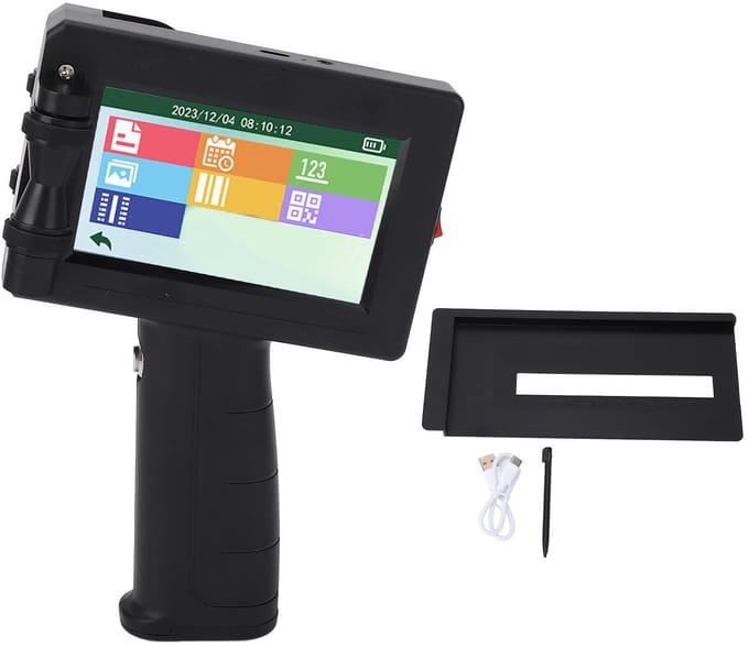 Dailygoods- Labelprinter Draagbaar - 4,3 Inch Touchscreen - 300-600 dpi - Type C Interface - Hout/Papier/Plastic - Effectief en Praktisch - Etikettenprinter
