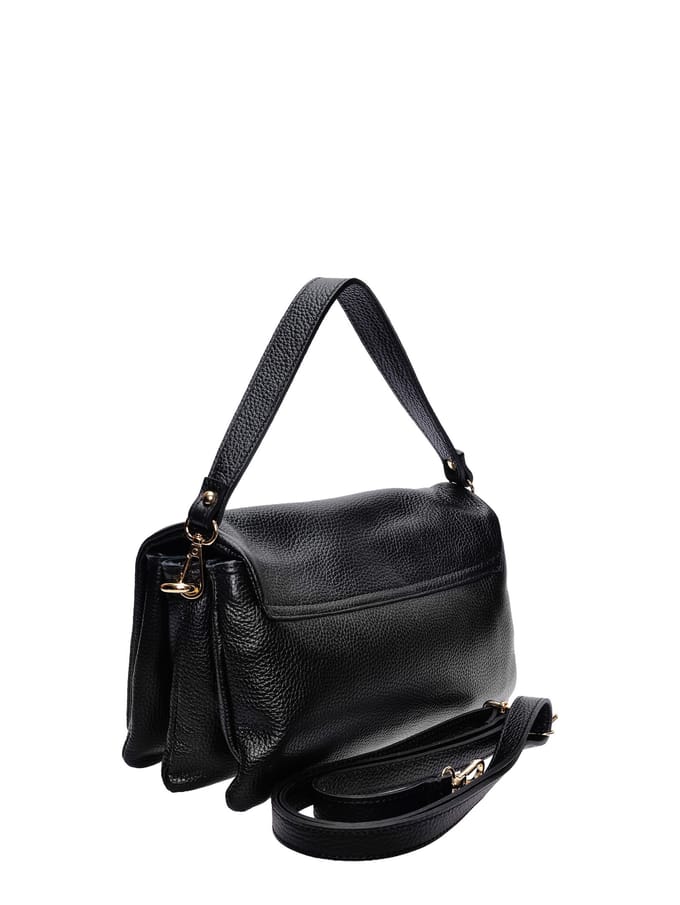 Isabella Rhea Zwart Rundleer Tas
