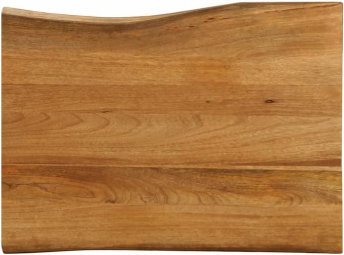 Massief mangohouten tafelblad met natuurlijke rand 80x60x2,5cm