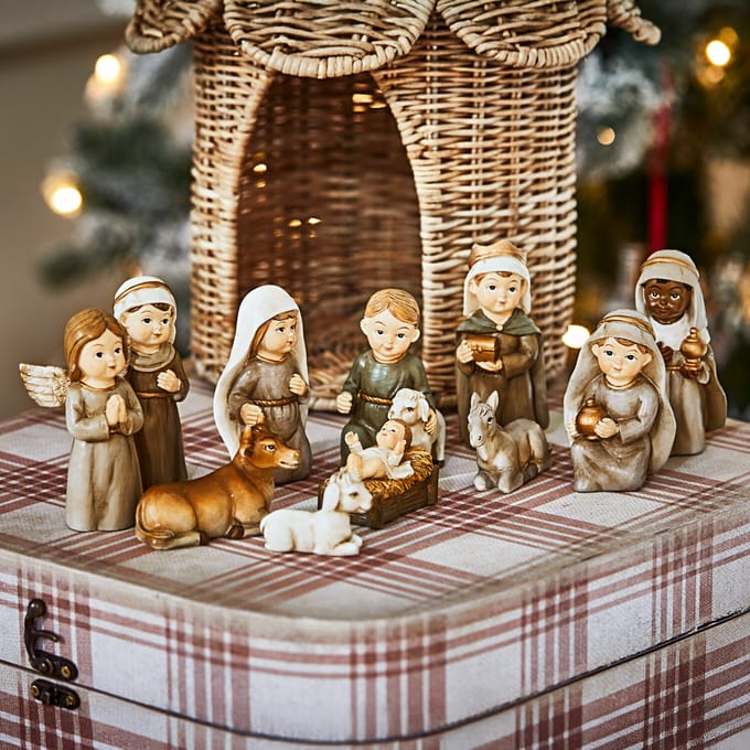 Kerststalfiguurtje set van 11 Kittalee