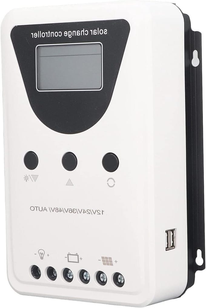 MPPT Solar Laadregelaar - Zonnepaneel Controller - Energie Beheer - Automatische Spanning Herkenning - 100A - Grijs