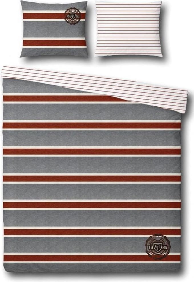 Cottonfield Campus Dekbedovertrek - Lits-jumeaux - 240x200/220 cm - Grey