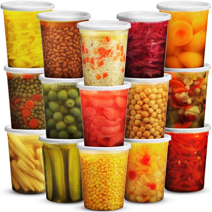 Unyqoos ® Voedselcontainer Set van 36 Stuks met Luchtdichte Deksel voor Herbruikbare Opslag