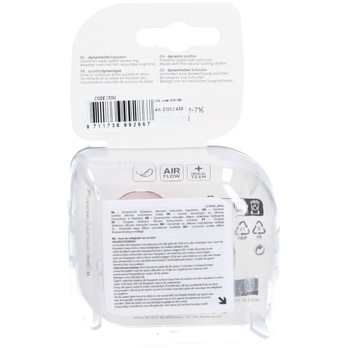 Difrax Dynamische Fopspeen Botanic 3-6 Maand (2 stuks)