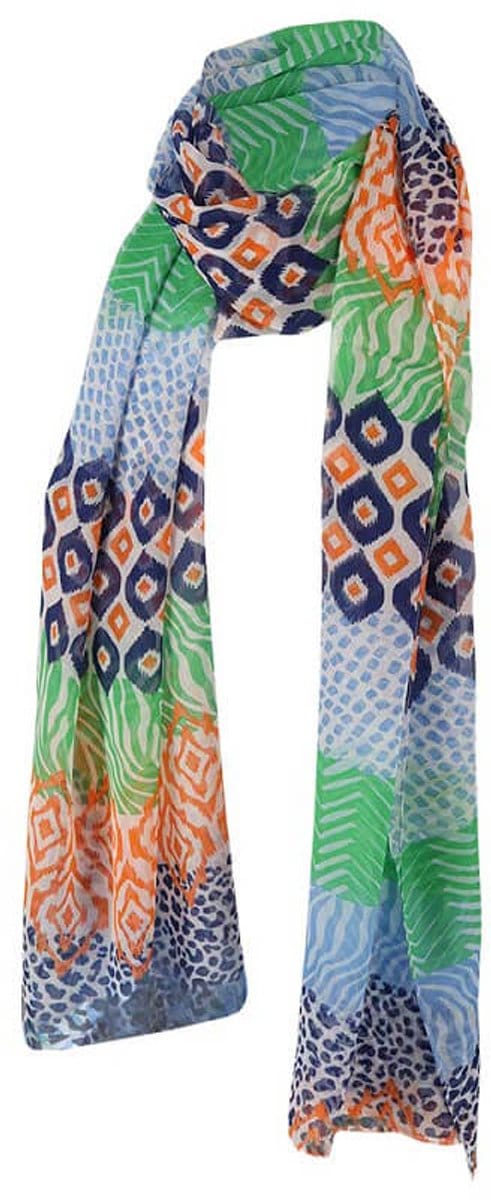 Sarlini Langwerpige Sjaal Multi Blue
