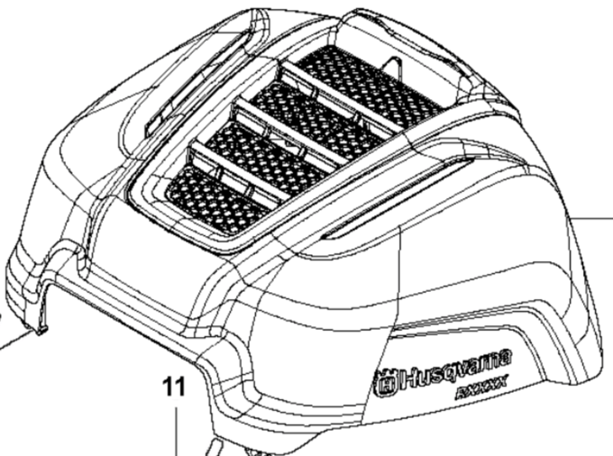 Husqvarna motorkap r115c r115b