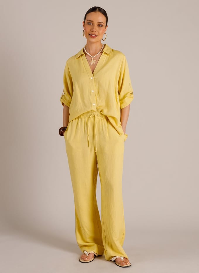 YEST Merel Essential Bottoms - Raffia Yellow - maat 44