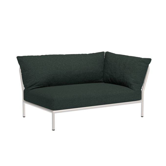 HOUE LEVEL 2 Loungebank Gedempt Wit - Sunbrella Heritage alpine green - rechts