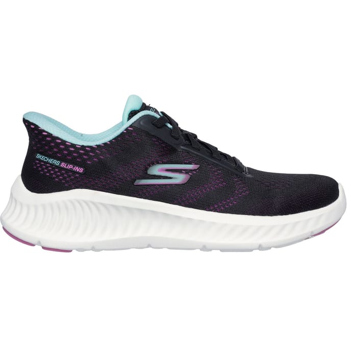 Skechers Go Walk Now Khloe Textile Damestrainers Zwart/Paars