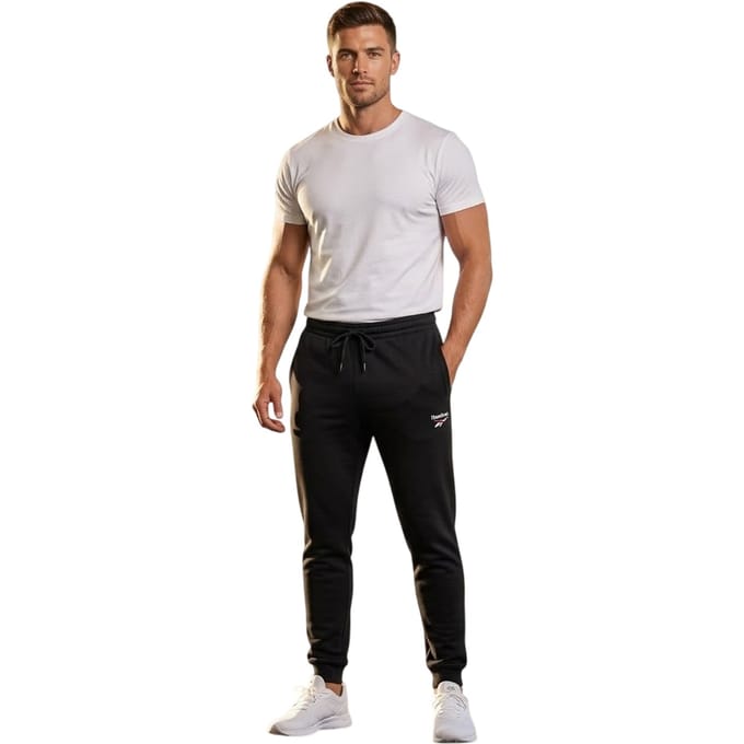 Reebok Joggingbroeken voor heren van Identity (Zwart/Wit)
