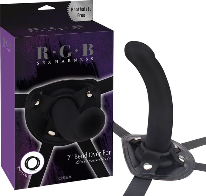 RGB - Bend over - Strap-on Dildo - Intermediate - Zwart