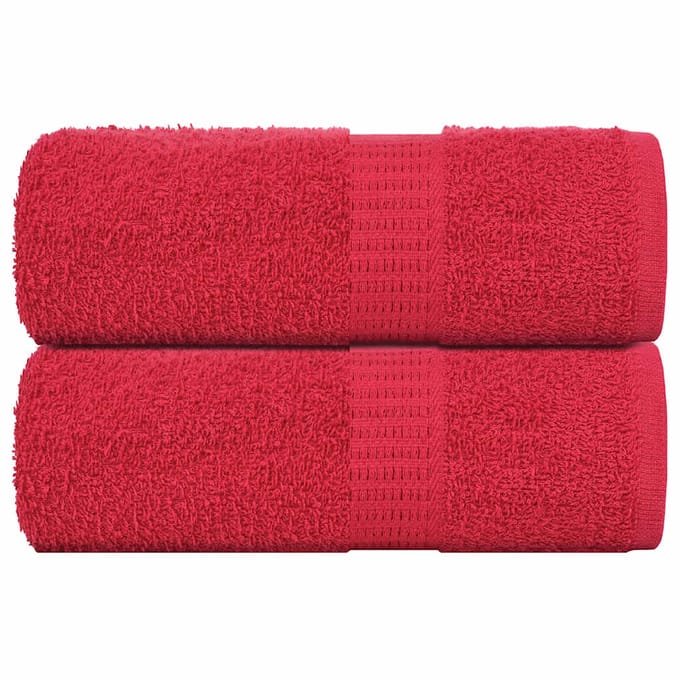vidaXL - Gastendoekjes - FROGN - 2 - st - 30x50 - cm - 360 - g/m² - rood